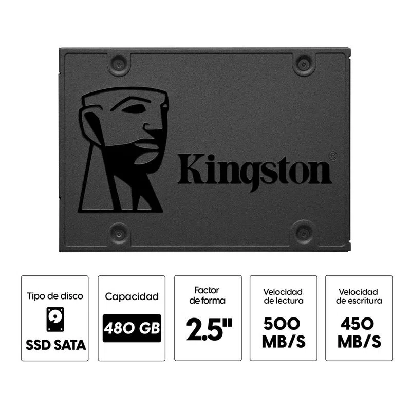 Unidad de Estado Solido Kingston A400, 480GB